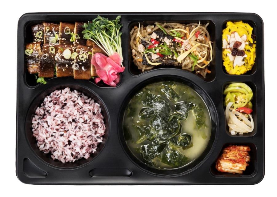 밥앤국 V1 중형 발열도시락 용기 세트